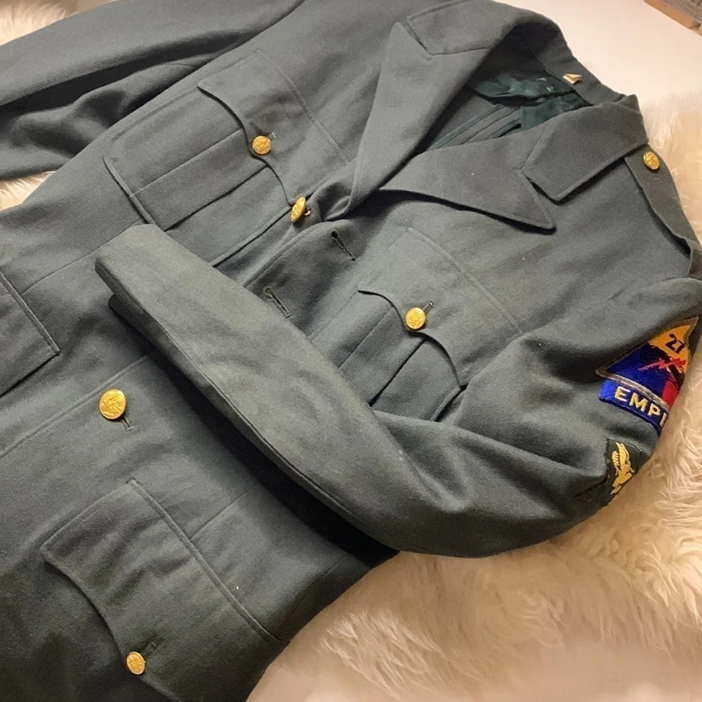 Vintage US Army Vietnam Era Green Empire Dress Uniform Jacket large men’s